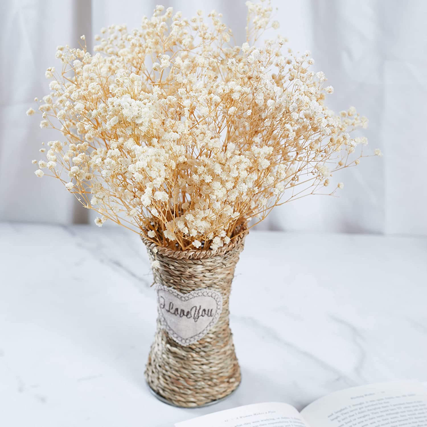Matorino -Preserved Baby's Breath, 100% Natrual Fresh Gypsophila Long Lasting Flowers for Vase Arrangements Home Decoration Photo Props Parties and Weddings, DIY Décor.