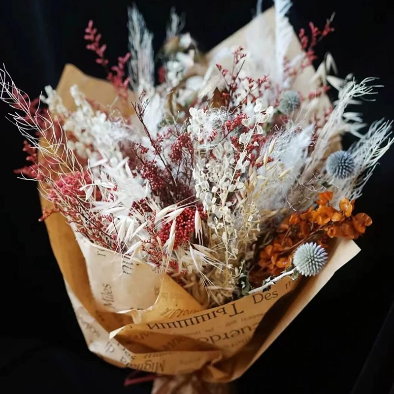 Matorino -Preserved Natural Bouquet, 25 stem Real Fresh Limonium Bellidifolium, Sea Lavender, Baby Breath Flowers, for Wedding Birthday, Home Décor, Gift, Rustic Holiday Décor.