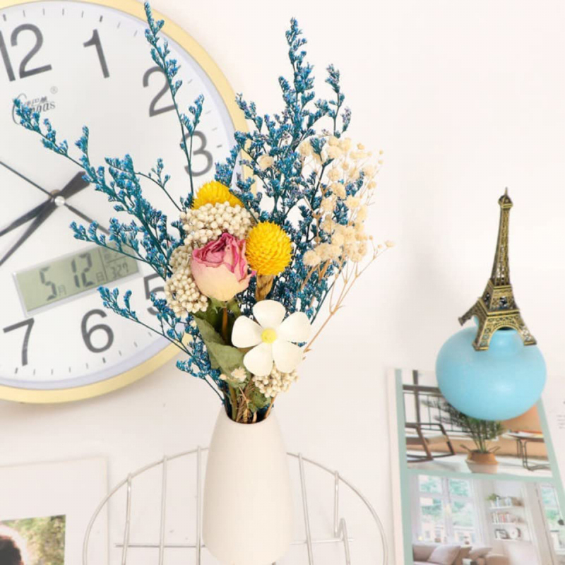 Matorino -Preserved Natural Bouquet, 25 stem Real Fresh Limonium Bellidifolium, Sea Lavender, Baby Breath Flowers, for Wedding Birthday, Home Décor, Gift, Rustic Holiday Décor.