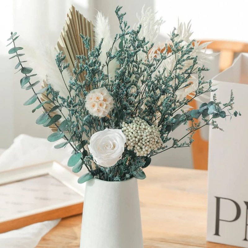 Matorino -Preserved Natural Bouquet, 25 stem Real Fresh Limonium Bellidifolium, Sea Lavender, Baby Breath Flowers, for Wedding Birthday, Home Décor, Gift, Rustic Holiday Décor.