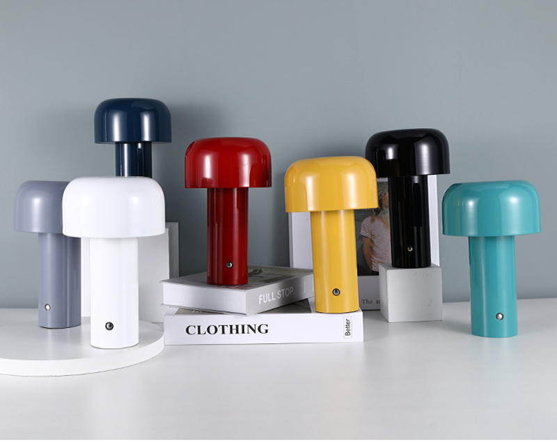 Matorino -Wholesale Mushroom Rechargeable Portable Restaurant Smart Touch Desk Lamp Cordless Led Table Lamp Home Decor Lighting