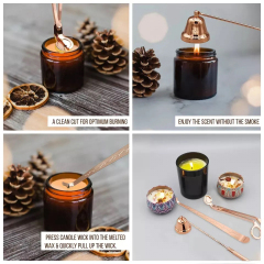 Matorino -3 in 1 Candle Accessory Set - Candle Wick Trimmer, Candle Wick Cutter, Candle Snuffer Extinguisher, Candle Wick Dipper with Gift Package for Candle Lovers.
