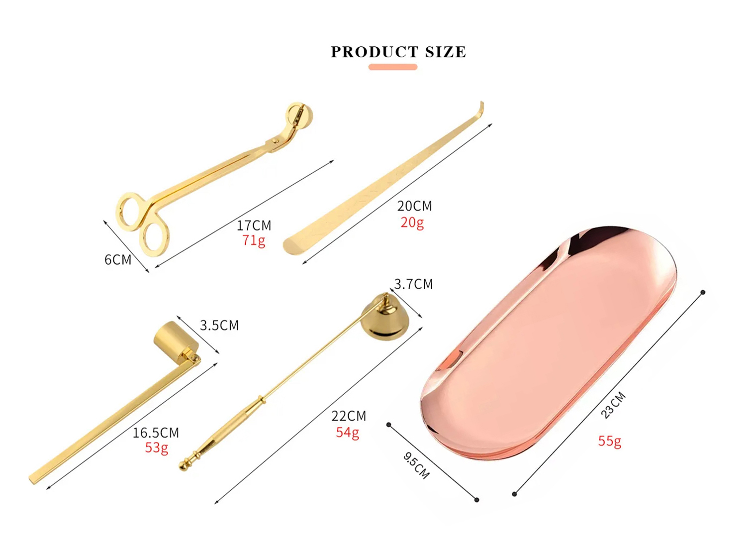 Matorino -3 in 1 Candle Accessory Set - Candle Wick Trimmer, Candle Wick Cutter, Candle Snuffer Extinguisher, Candle Wick Dipper with Gift Package for Candle Lovers.
