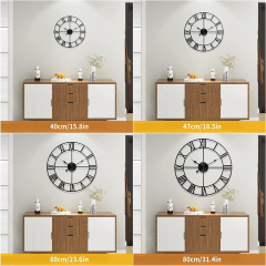 Matorino -Wall Clock Silent Non-Ticking Roman Numerals Battery Wall Clock for Living Room, Bedroom, Kitchen, Cafe Decor.