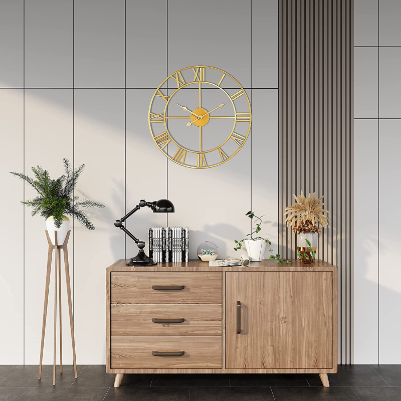 Matorino -Wall Clock Silent Non-Ticking Roman Numerals Battery Wall Clock for Living Room, Bedroom, Kitchen, Cafe Decor.