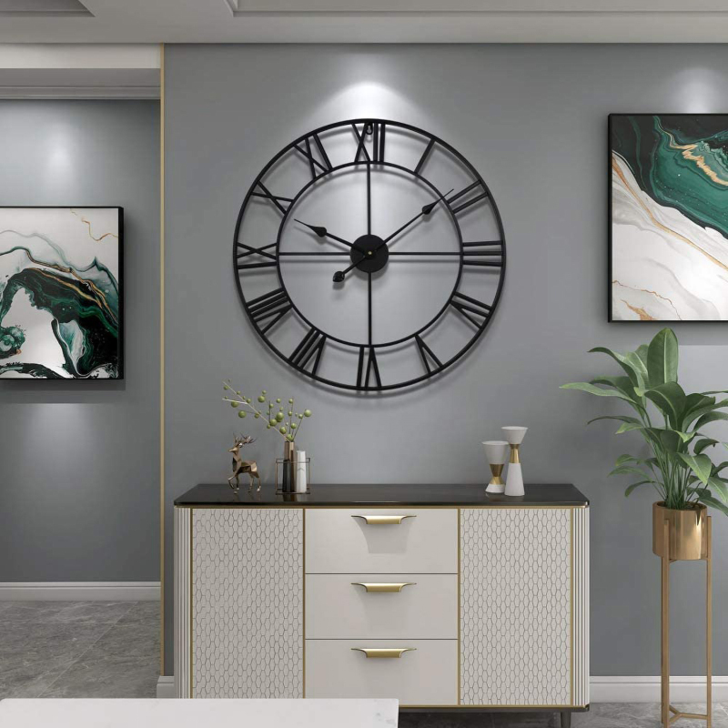 Matorino -Wall Clock Silent Non-Ticking Roman Numerals Battery Wall Clock for Living Room, Bedroom, Kitchen, Cafe Decor.