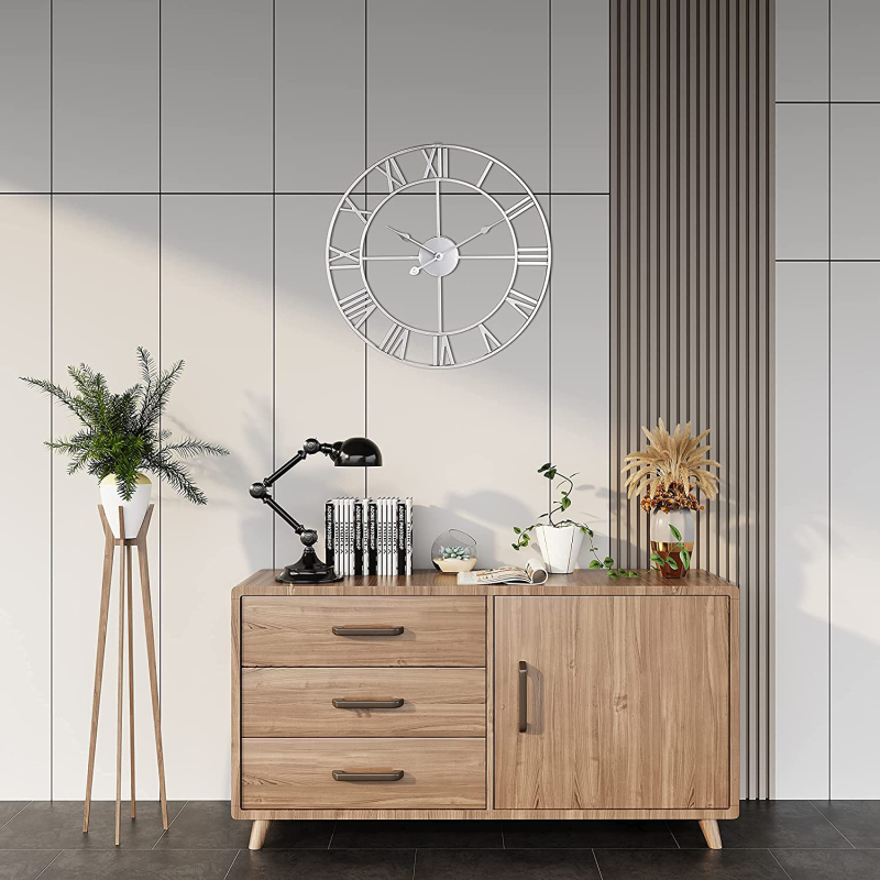 Matorino -Wall Clock Silent Non-Ticking Roman Numerals Battery Wall Clock for Living Room, Bedroom, Kitchen, Cafe Decor.