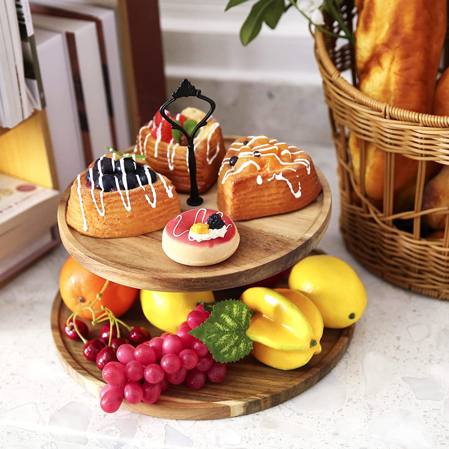Matorino -Serving Tray, Serving Cake Wooden Stand, Cupcake Tower Wood, Dessert Stands, Cupcake Holder.