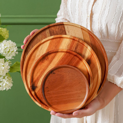 MatoRino -Acacia Wood Cake Stand,Dessert Stands Table Display Set,Tall 12 inch Rustic Dessert Cup Cake Stand for Weddings Birthdays Holidays Housewarmin.