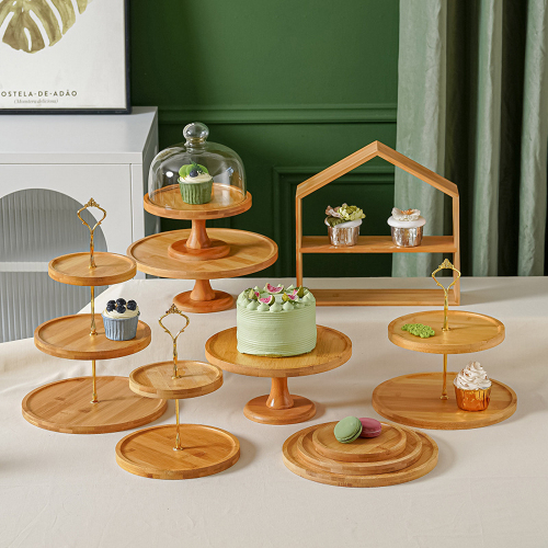 Matorino -3 Tier Bamboo Wooden Cupcake Stand, Three Tiered Dessert Stand, Wooden Tiered Tray, Serving Platter for Wedding Cupcake Display Stand Tier, Cake Holder Stand.
