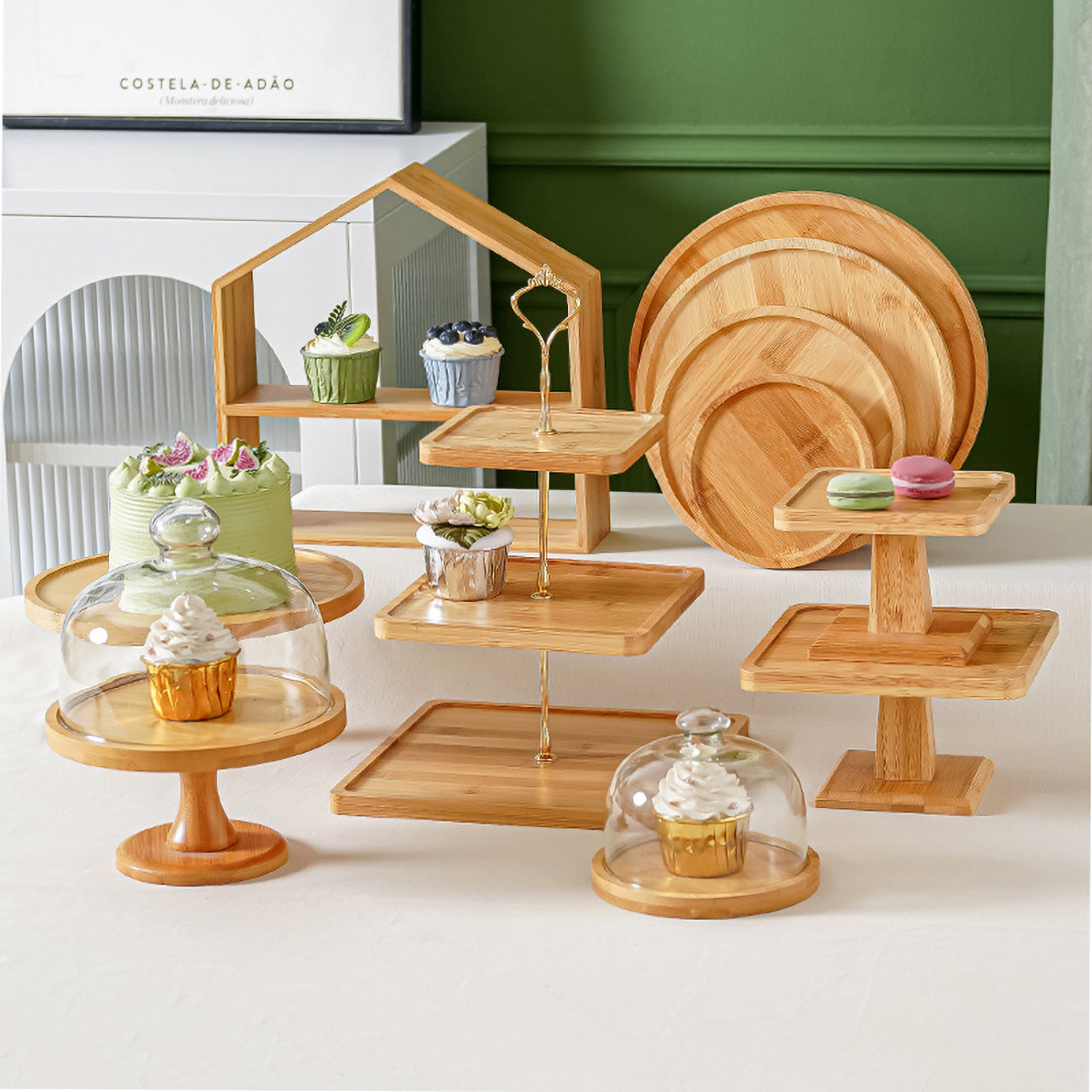 Supporto Per Cupcake In Legno H031 – Alzata Decorativa Per Dolci E Pasticcini