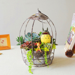 MatoRino -nordic,antique,rustic hanging pot. Simple and personalized succulent pot. Iron birdcage pot, succulent pot, simulation plant pot, emulating plant pot, artificial plant pot, metal flower stand, plant pots.