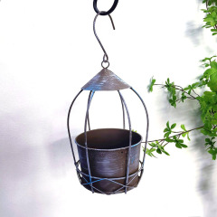 MatoRino -nordic,antique,rustic hanging pot. Simple and personalized succulent pot. Iron birdcage pot, succulent pot, simulation plant pot, emulating plant pot, artificial plant pot, metal flower stand, plant pots.