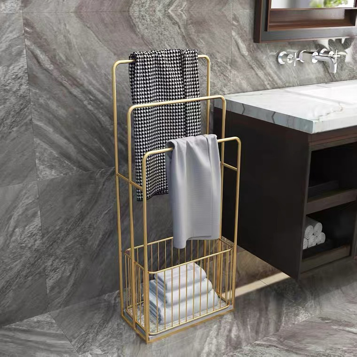 Matorino -Bathroom shelf and shower room storage racks, cosmetic racks and towel racks.