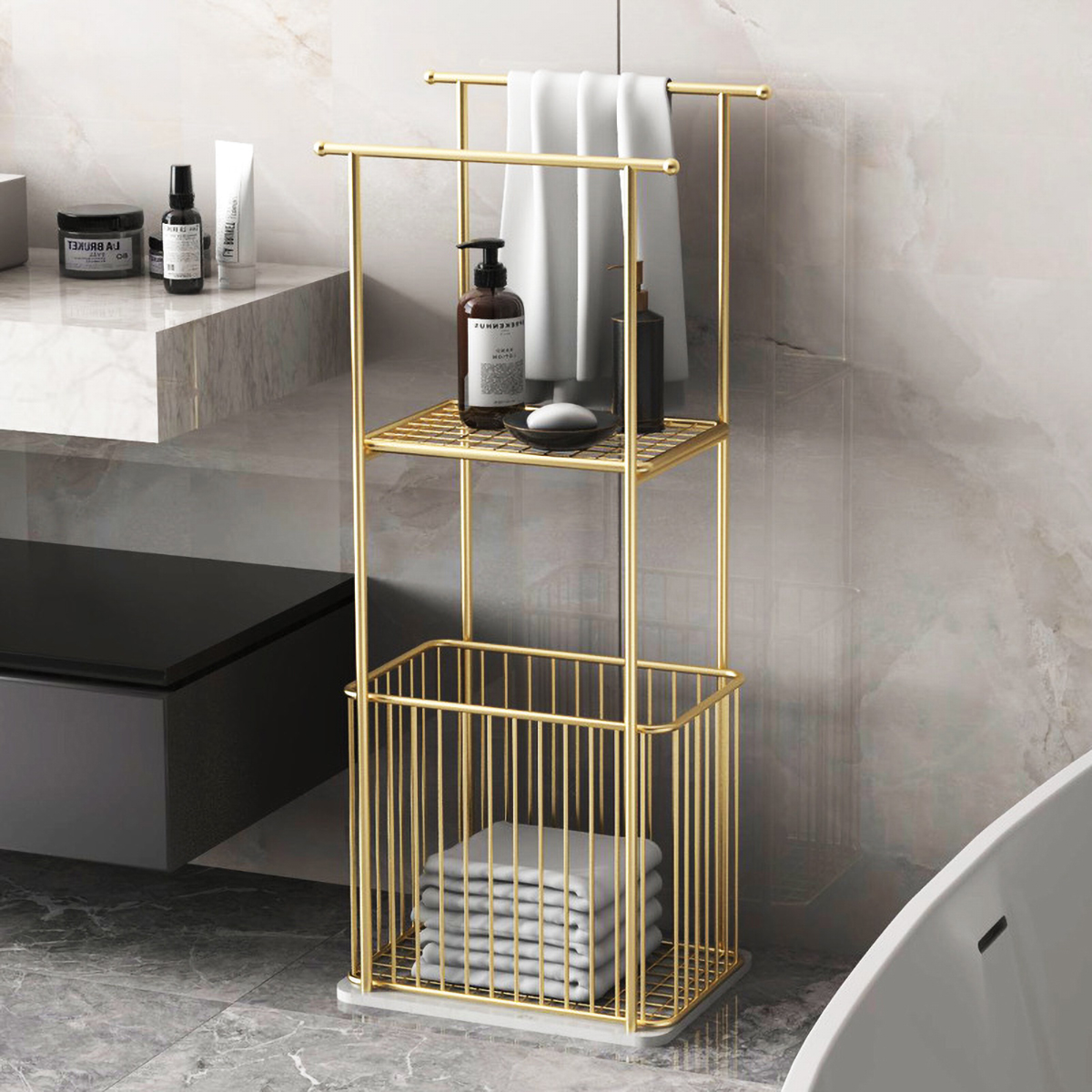 Matorino -Bathroom shelf and shower room storage racks, cosmetic racks and towel racks.