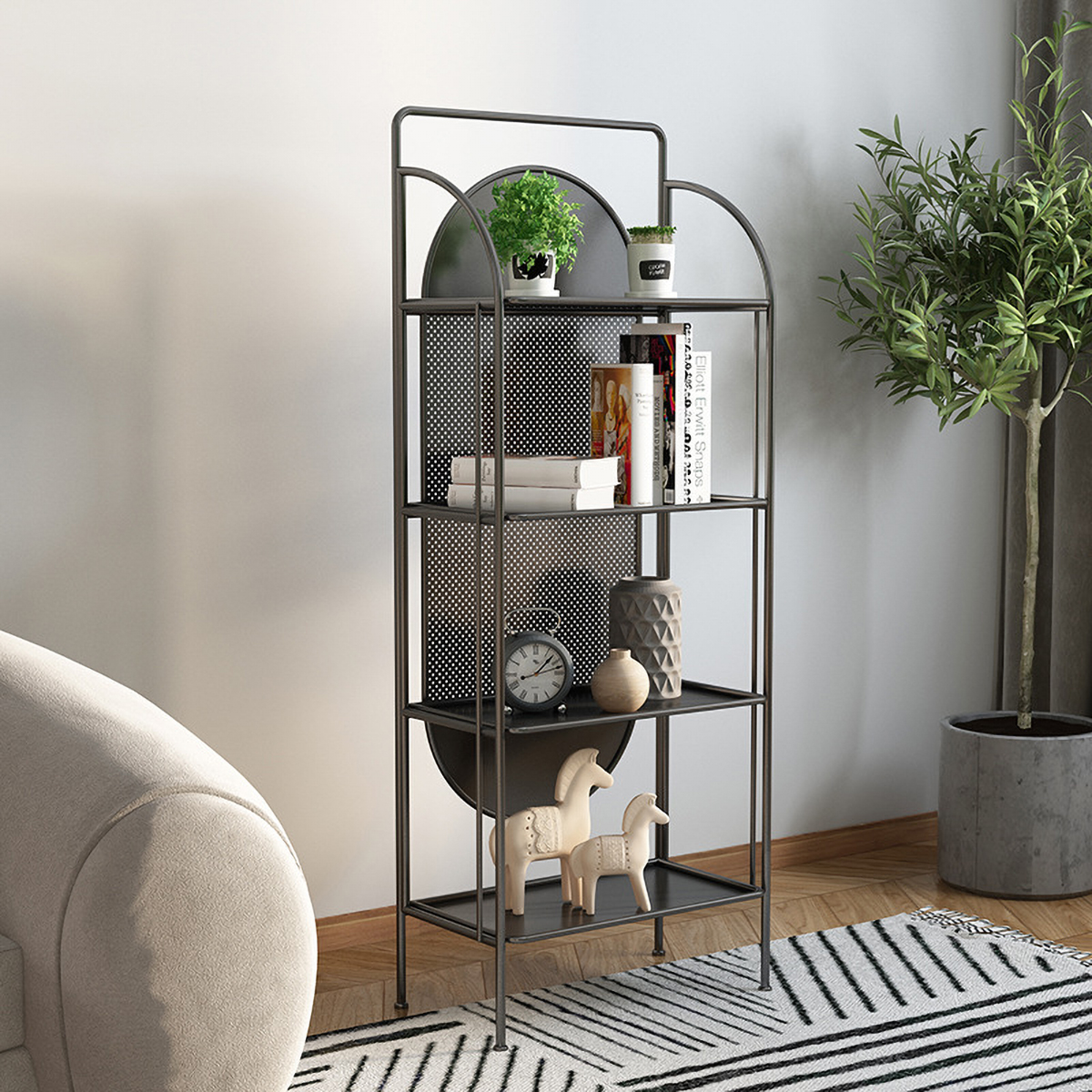 Book shelf, shelf for flower pot.