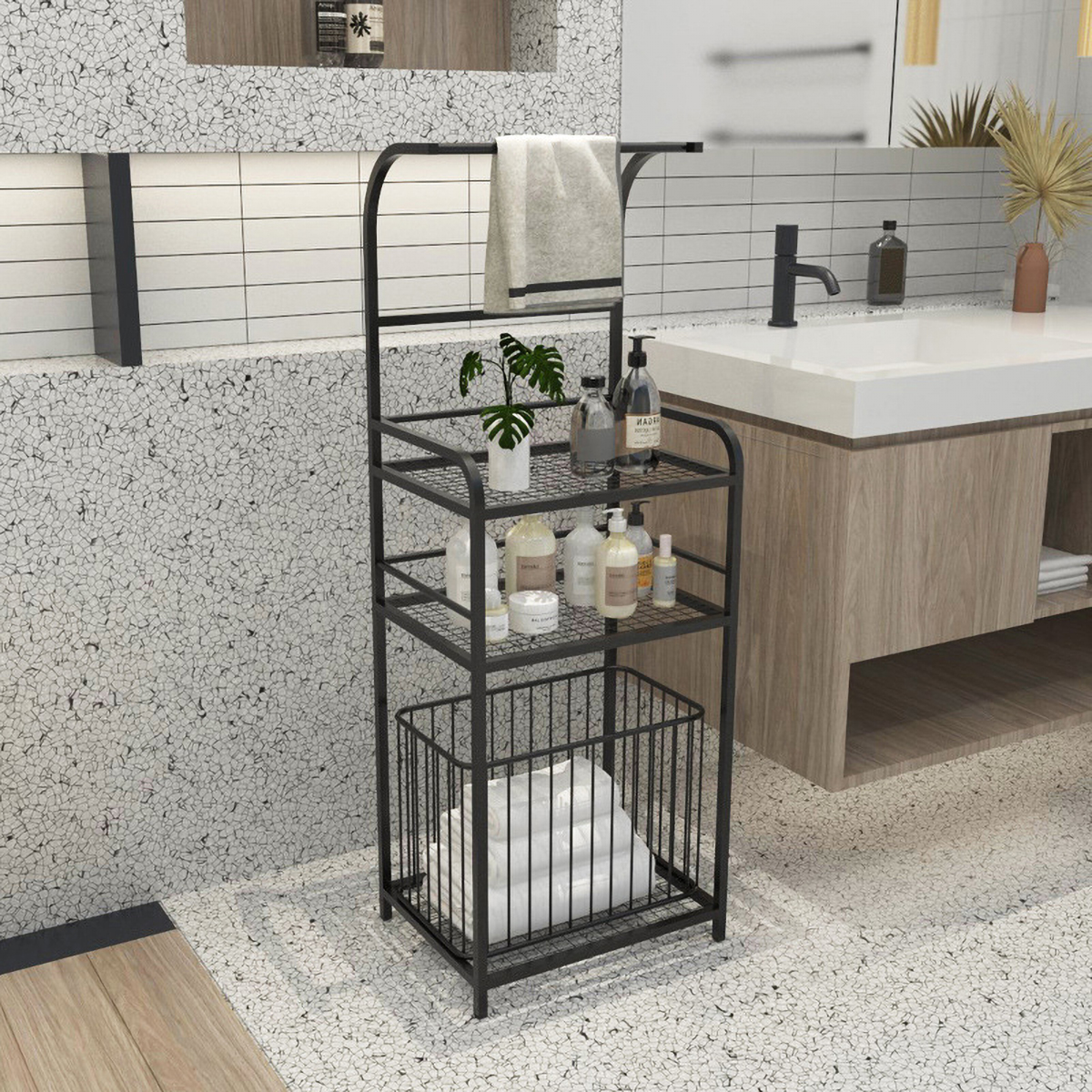 Matorino -Bathroom shelf and shower room storage racks, cosmetic racks and towel racks.