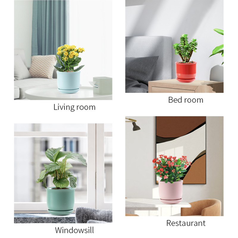 Matorino -Plant pot with Drainage and Saucer, Ceramic Planters Indoor Plants, Flower Pot Outdoor, Leaf Printing Indoor Pots for Plants.