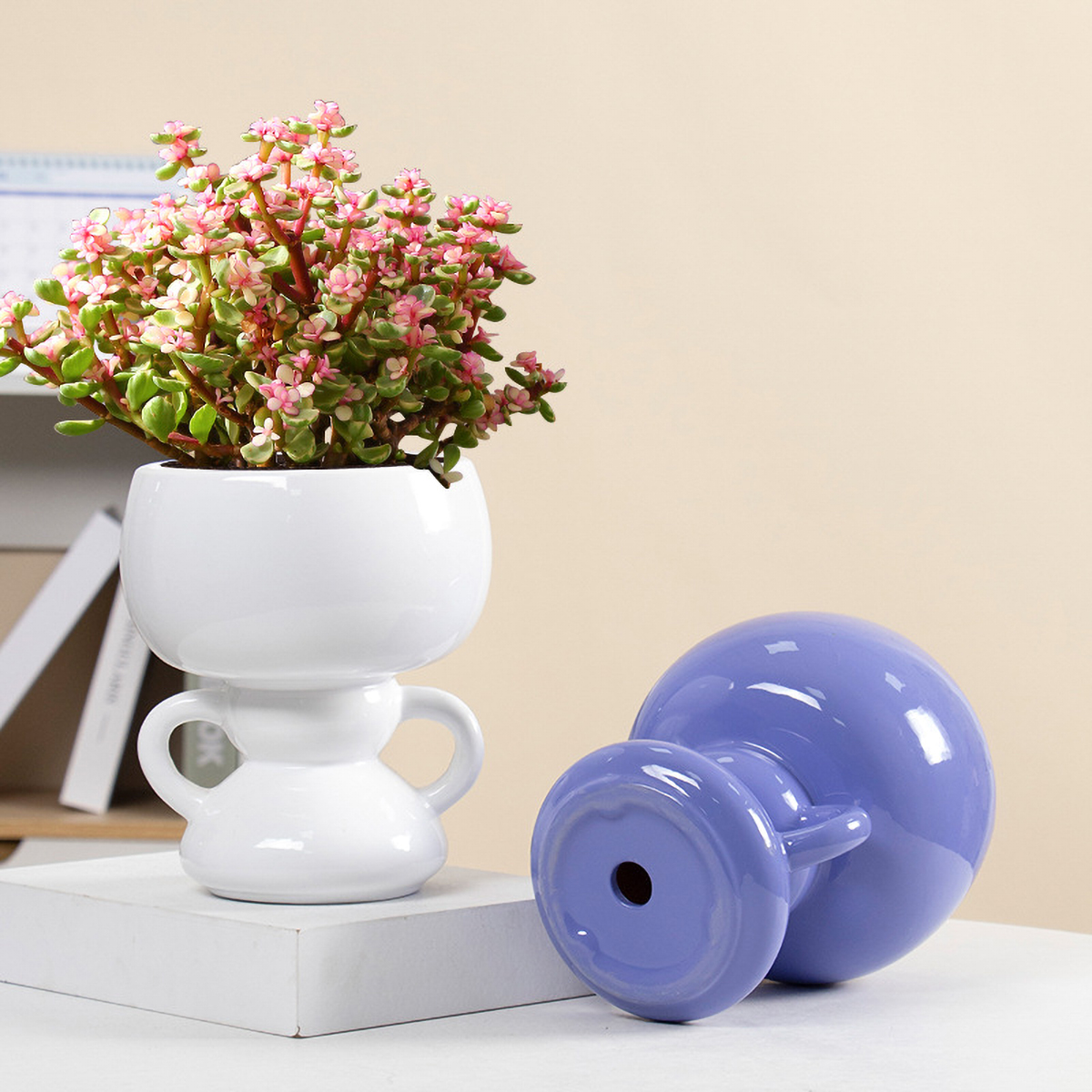 Matorino -Cute Indoor Plant Pot, Unique Flower Pot with Face, Succulent or Cactus Planter with Drainage Hole, Decorative Plant Pot, Novelty Planter.