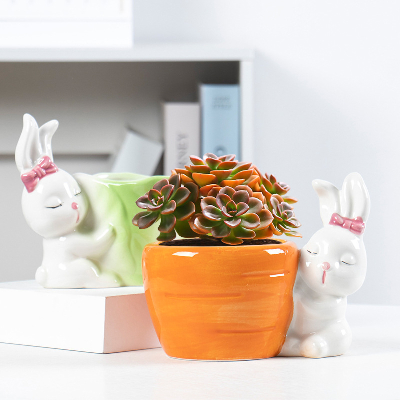 Matorino -Rabbit Succulent Planter, Bunny Decor, Unique planters, Cute Planter, Garden Planter, Decorative planters Outdoor, Flower Pot Succulent Planter, Animal planters for Outdoor Plants, Plant Gifts.