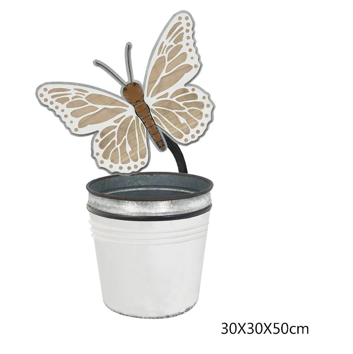 Matorino -Metal Wall Hanging Planter, Balcony Garden Wall Mounted planter, Metal Iron Mini Flower Seedlings Brigade Fence Bucket Pots, Garden Yard Decorative Flower Pot.