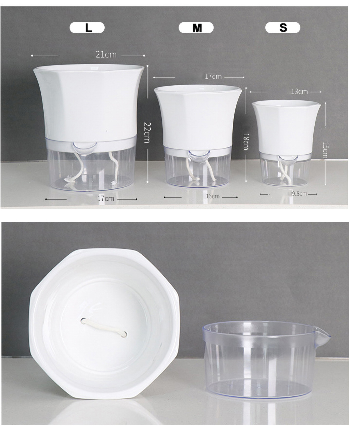 Matorino -Self Watering Planters, Self Watering Pots for Indoor Plants Wicking Pots, Modern Decorative Planter Pot for House Plants, Aloe, Herbs, African Violets, Succulents.