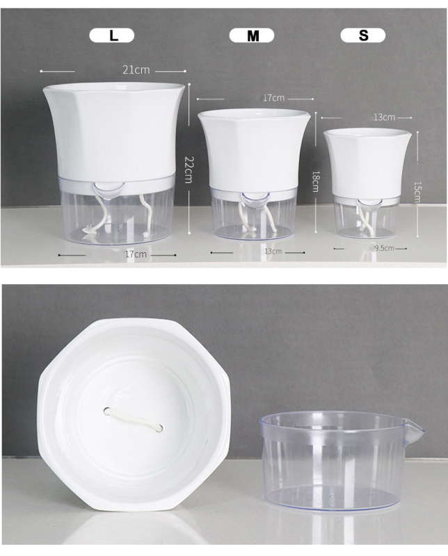 Matorino -Self Watering Planters, Self Watering Pots for Indoor Plants Wicking Pots, Modern Decorative Planter Pot for House Plants, Aloe, Herbs, African Violets, Succulents.