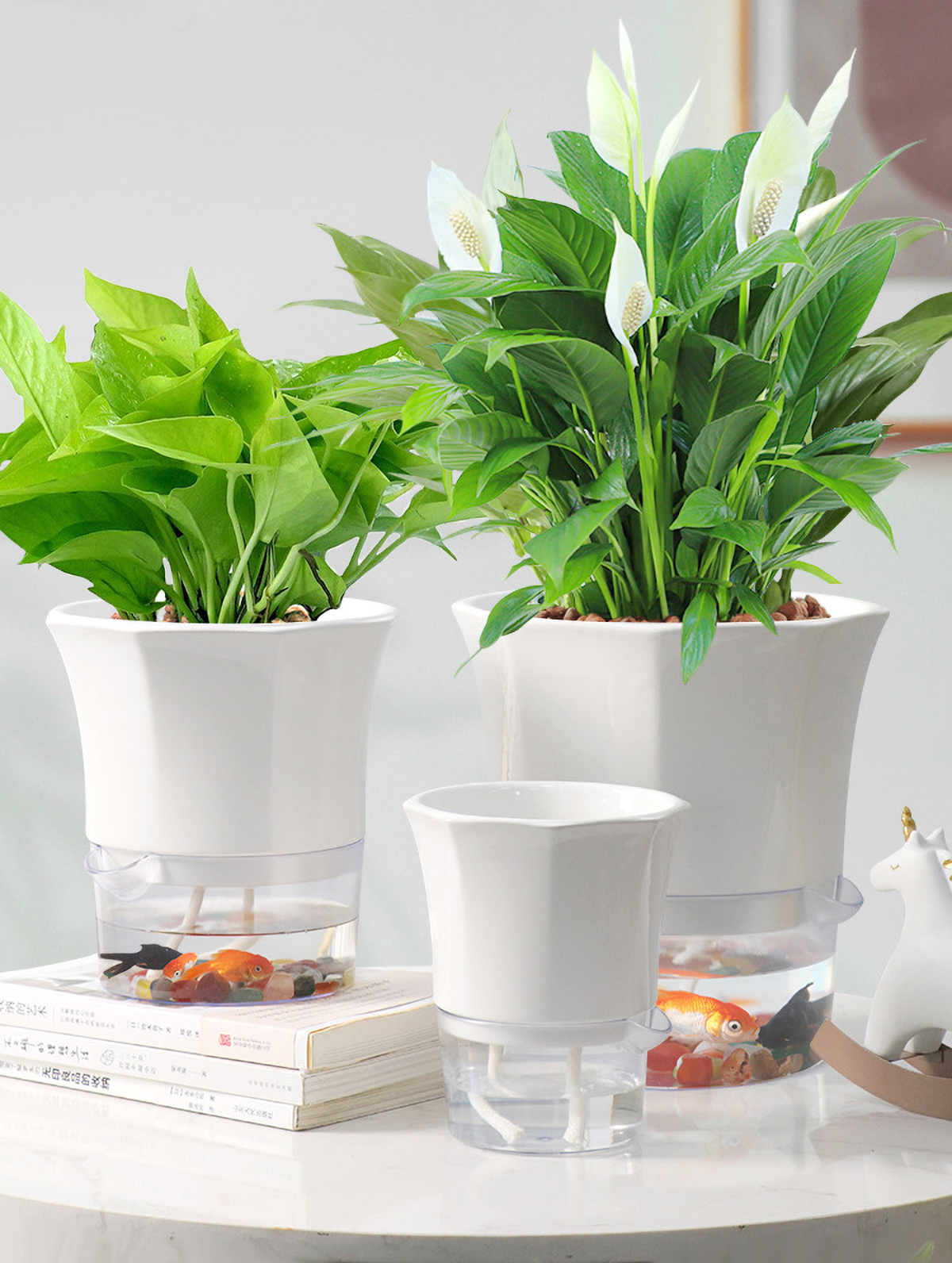 Matorino -Self Watering Planters, Self Watering Pots for Indoor Plants Wicking Pots, Modern Decorative Planter Pot for House Plants, Aloe, Herbs, African Violets, Succulents.