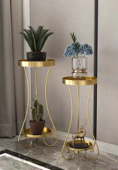 Matorino -Potted Plant Stand, Indoor Outdoor 2 Tier Metal Potted Holder, Flower Pot Stand, Round Plant Shelf, Supports Rack for Planter Corner Garden Balcony Patio.