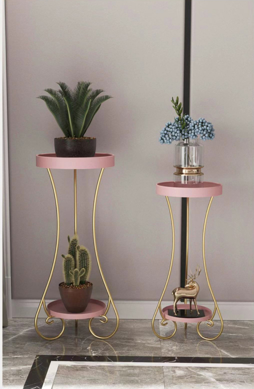 Matorino -Potted Plant Stand, Indoor Outdoor 2 Tier Metal Potted Holder, Flower Pot Stand, Round Plant Shelf, Supports Rack for Planter Corner Garden Balcony Patio.