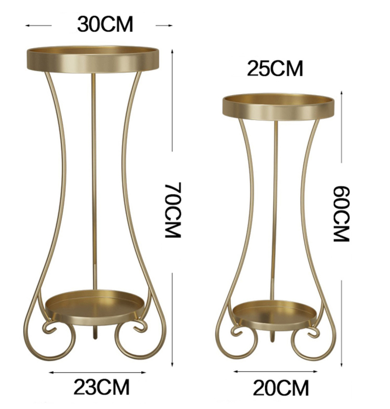 Matorino -Potted Plant Stand, Indoor Outdoor 2 Tier Metal Potted Holder, Flower Pot Stand, Round Plant Shelf, Supports Rack for Planter Corner Garden Balcony Patio.