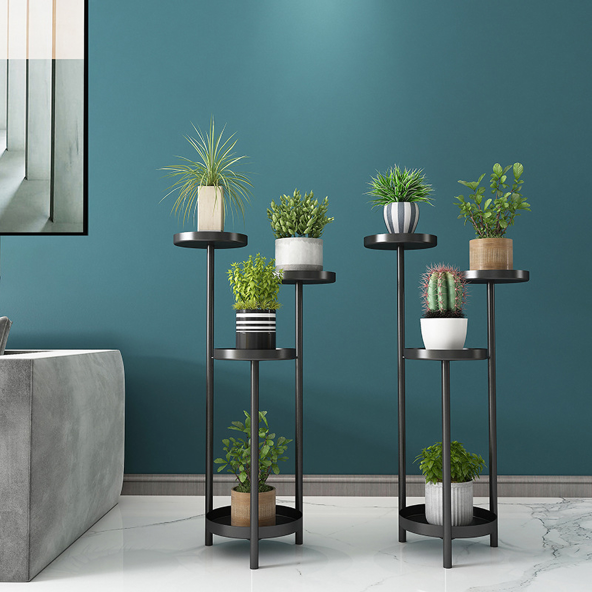 Matorino -Metal Plant Stand Shelf for Indoor Outdoor Plants Multiple, 3 Tier 4 Tier Tall Tiered Flower Pot Holder Stands for Corner, Vertical Plant Rack Planter Shelves Organizer Decoration for Patio, Living Room, Balcony.