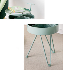 Matorino -Rotatable 2 Tier Small Side Table with Handle for Living Room, Modern Home Décor End Table with Storage, Easy Assembly Small Coffee Table, New Style 3 Legs Accent Table.