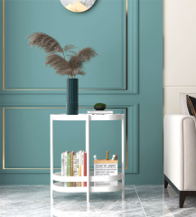 Matorino -End Table for Small Space, Narrow Oval Side Tables Living Room, Little Skinny Beside Table Slim Nightstand with Magazine Holder for Bedroom.