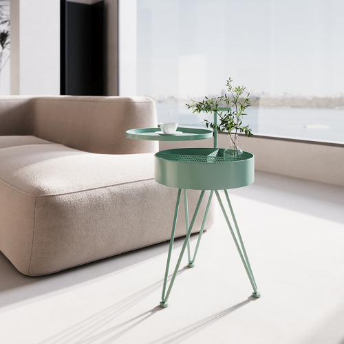 Matorino -Rotatable 2 Tier Small Side Table with Handle for Living Room, Modern Home Décor End Table with Storage, Easy Assembly Small Coffee Table, New Style 3 Legs Accent Table.