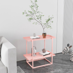 Matorino -Nightstands, 2-Tier Small Side Table, Industrial End Table Bedside Table with Storage Shelf for Living Room, Bedroom, Office.