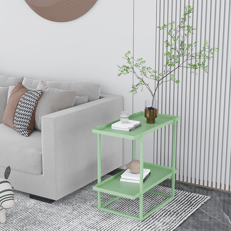 Matorino -Nightstands, 2-Tier Small Side Table, Industrial End Table Bedside Table with Storage Shelf for Living Room, Bedroom, Office.