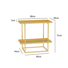 Matorino -Nightstands, 2-Tier Small Side Table, Industrial End Table Bedside Table with Storage Shelf for Living Room, Bedroom, Office.