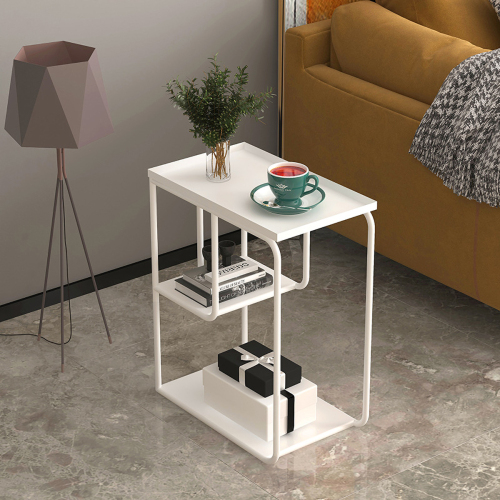 Matorino -3 Tier End Table, Flower Pot Stand, Tall Side Table with Storage, Small Nightstand for Small Spaces, Metal Frame, For Living Room, Bedroom, Sofa Couch, Hall.