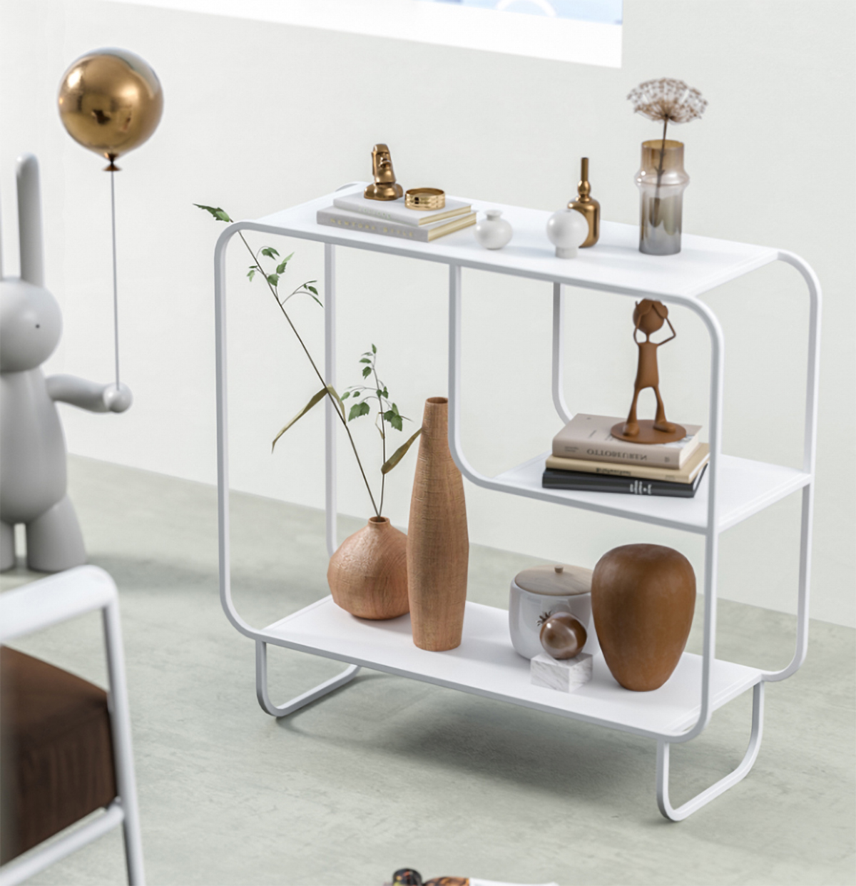 Matorino -3 Tier End Table, Flower Pot Stand, Tall Side Table with Storage, Small Nightstand for Small Spaces, Metal Frame, For Living Room, Bedroom, Sofa Couch, Hall.