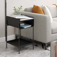 Matorino -Small Bed Side Table for Small Spaces,Mid Century Modern Nightstand End Table with Storage, Book Table for Bedroom Living Room.