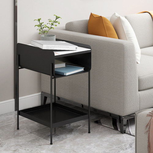 Matorino -Small Bed Side Table for Small Spaces,Mid Century Modern Nightstand End Table with Storage, Book Table for Bedroom Living Room.