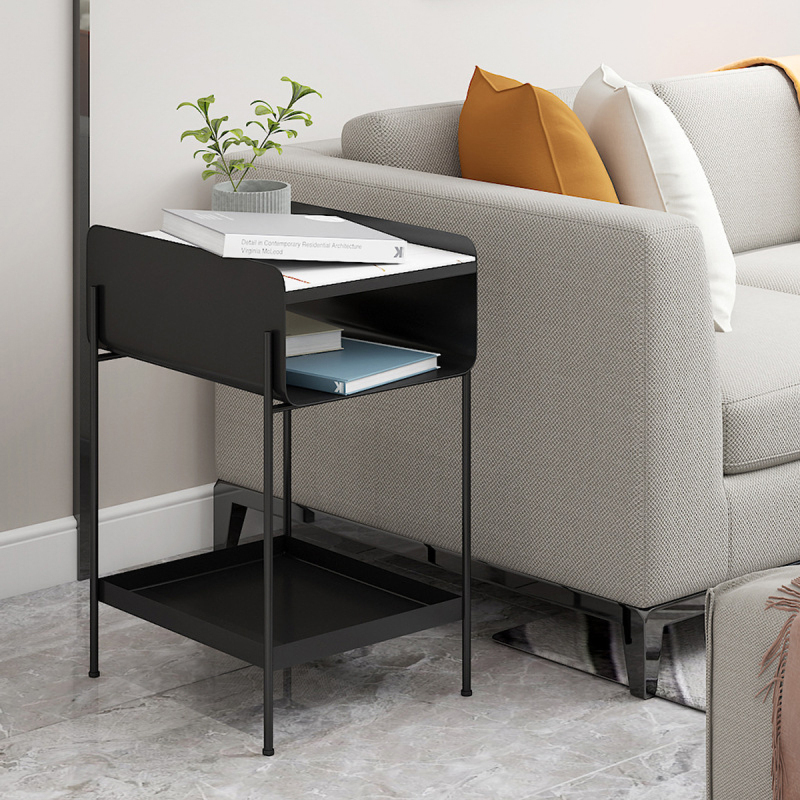 Matorino -Small Bed Side Table for Small Spaces,Mid Century Modern Nightstand End Table with Storage, Book Table for Bedroom Living Room.