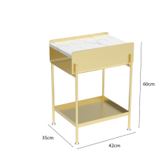 Matorino -Small Bed Side Table for Small Spaces,Mid Century Modern Nightstand End Table with Storage, Book Table for Bedroom Living Room.