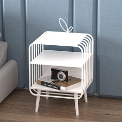 Matorino -Corner Side Table and End Table for Small Spaces, Coffee Desk for Living Room and Bedroom Balcony, Floor Newspaper Magazine Rack, Sturdy Metal Frame.