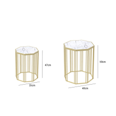 Matorino -Side Table Round Metal End Table Sofa Table Modern Side Table, Flower Stand Lamp Table Bedside Tables for Living Room, Entryway Corner Table.