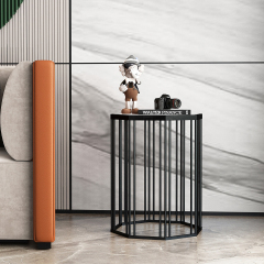 Matorino -Side Table Round Metal End Table Sofa Table Modern Side Table, Flower Stand Lamp Table Bedside Tables for Living Room, Entryway Corner Table.