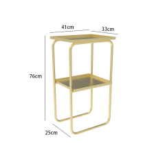 Matorino -Best End Table 2 Tier Coffee Table, Metal End Table Simple Style Side Table, Easy to Assemble Sofa Table for Living Room, Outdoor Center Table, Fashion Furniture.