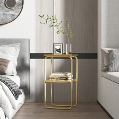 Matorino -Best End Table 2 Tier Coffee Table, Metal End Table Simple Style Side Table, Easy to Assemble Sofa Table for Living Room, Outdoor Center Table, Fashion Furniture.
