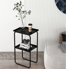 Matorino -Best End Table 2 Tier Coffee Table, Metal End Table Simple Style Side Table, Easy to Assemble Sofa Table for Living Room, Outdoor Center Table, Fashion Furniture.